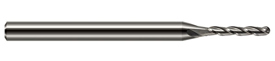 Picture of Harvey Tool 32260 .060 Ball Carbide5x Long Flute EM End Mill Standard Flute Standard Helix Carbide Uncoated Single End Ball NoseBall